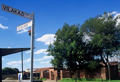 Vilakazi Street across from what was Nelson Mandela's Soweto home