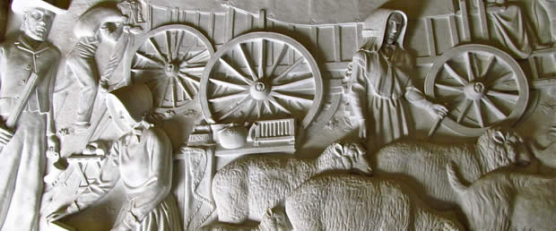 The Friese inside the Voortrekker monument is made up of may scenes from the history of South Africa